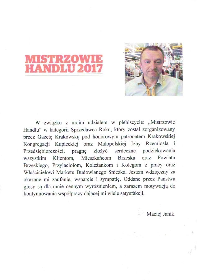 Maciej Janik zwycięzcą