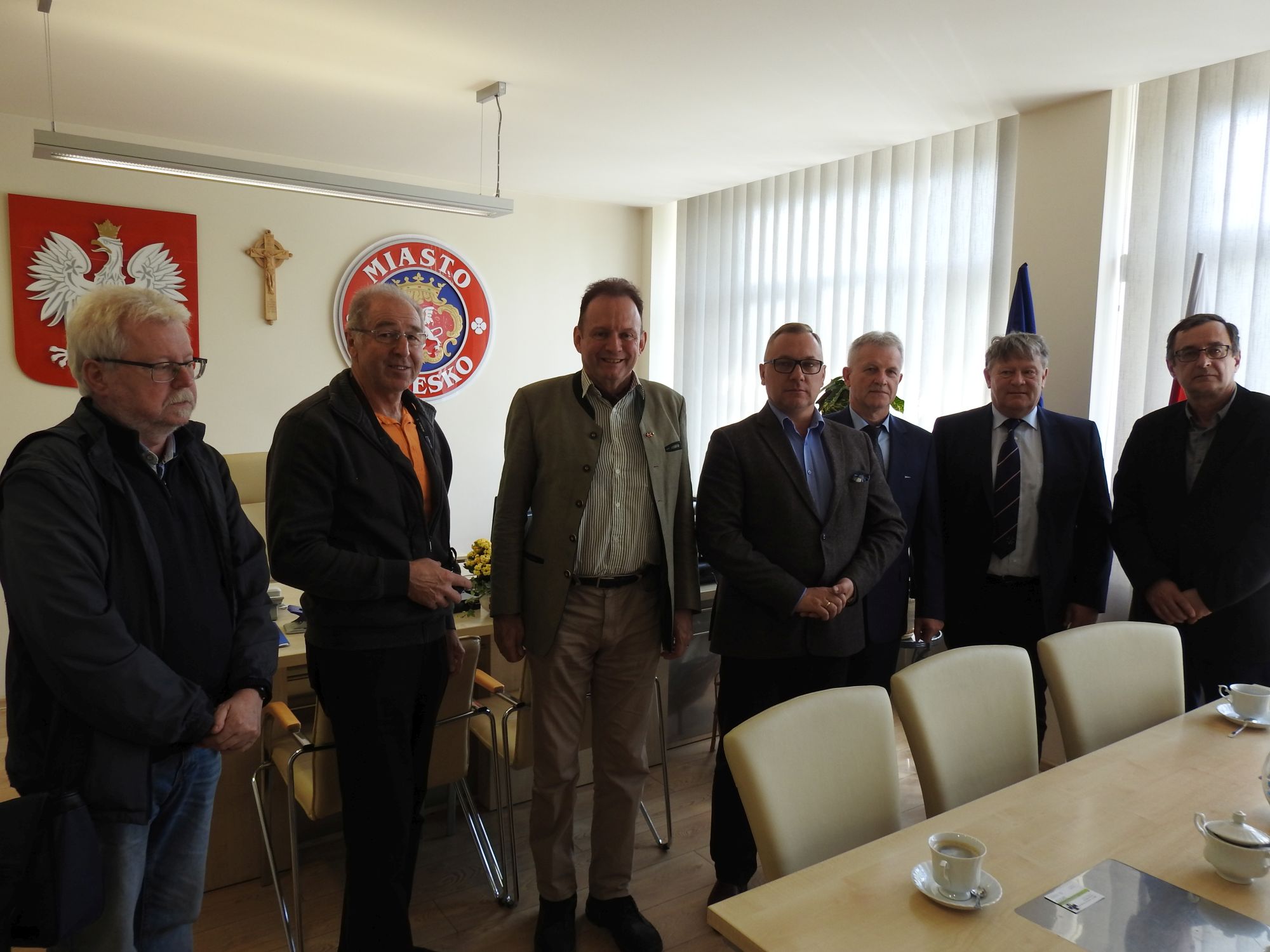 Delegacja Austriackiego Czarnego Krzyża z wizytą w Brzesku
