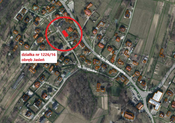 Publiczny nieograniczony przetarg ustny na zbycie niezabudowanej nieruchomości gruntowej w Jasieniu