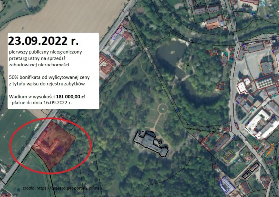 Pierwszy publiczny nieograniczony przetarg ustny na zbycie zabudowanej nieruchomości gruntowej przy ul. Mickiewicza 68