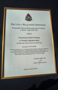 OSP Poręba Spytkowska oficjalnie w KSRG