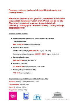 Doświadczasz przemocy domowej albo szukasz pomocy dla znajomej osoby?