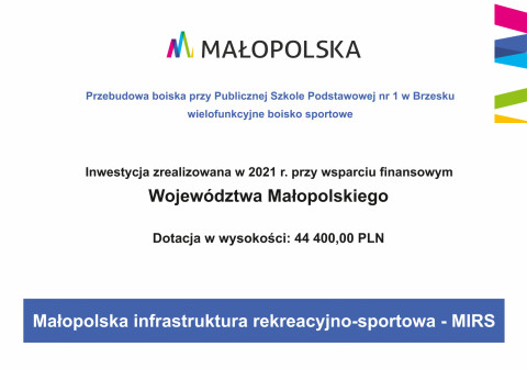 Przebudowane boisko przy SP 1 Brzesko