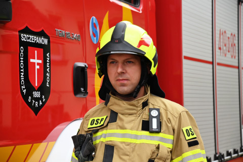 Poświęcenie wozu strażackiego w Szczepanowie