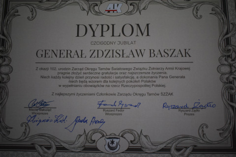 Urodziny gen. bryg. Zdzisława Baszaka