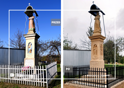 Odnowiona kapliczka przy Gibałówce