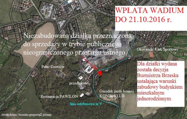 Do sprzedania działka przy ul. Okocimskiej