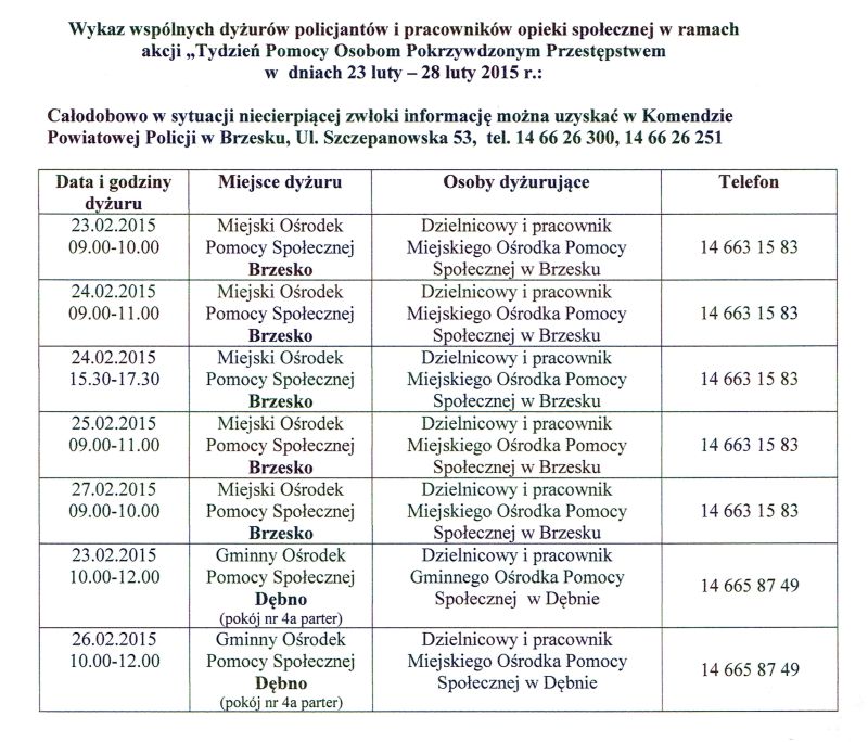 Tydzień Pomocy Ofiarom Przestępstw