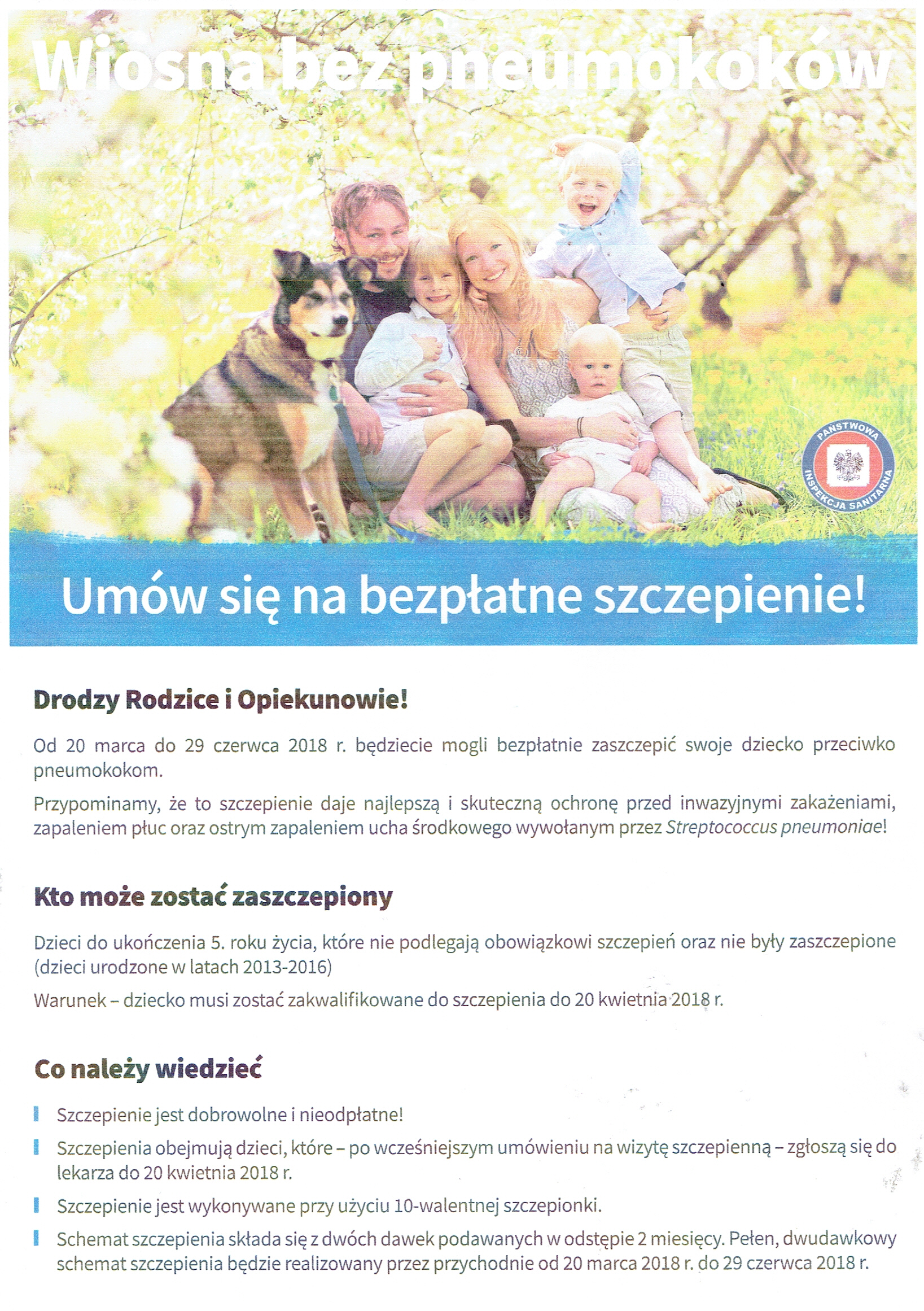 Zaszczep swoje dziecko przeciwko pneumokokom