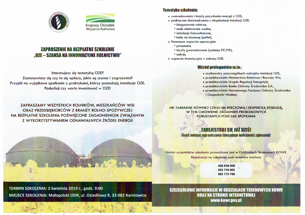 Bezpłatne szkolenie