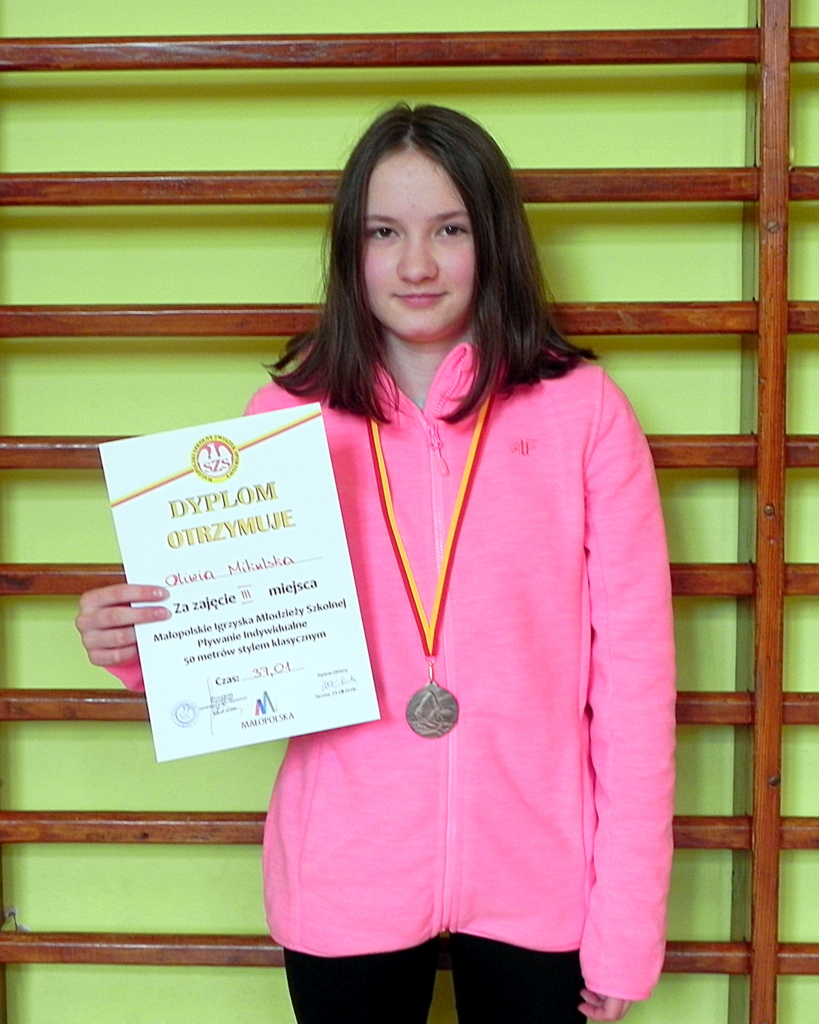 Oliwia trzecią żabkarką Małopolski