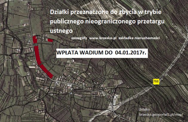 Zbycie niezabudowanej nieruchomości gruntowej położonej w Mokrzyskach