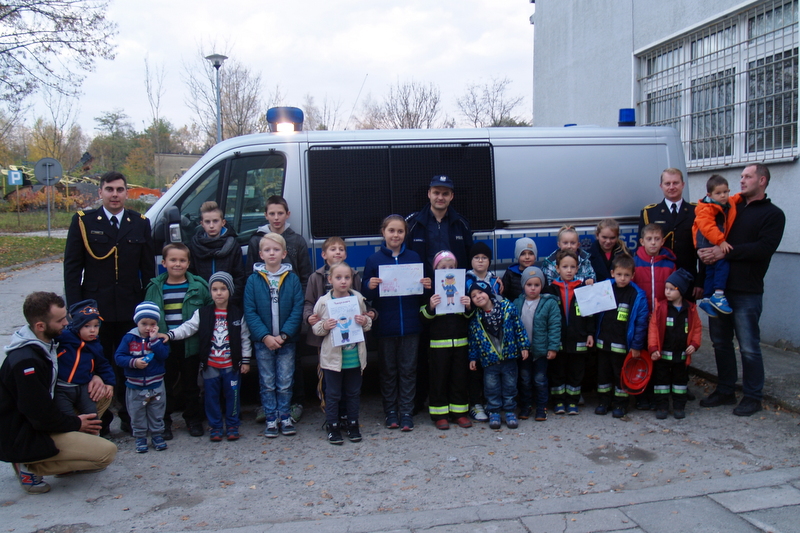 Młodzi strażacy w KPP Brzesko