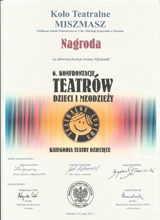 Nagroda dla koła teatralnego „Miszmasz”