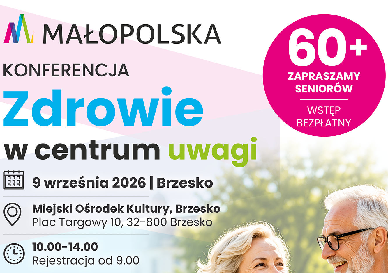 Zaproszenie na konferencję dla seniorów „Zdrowie w centrum uwagi”