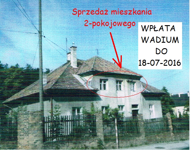 Sprzedaż lokalu mieszkalnego nr 3 w budynku przy ul. Browarnej 25 