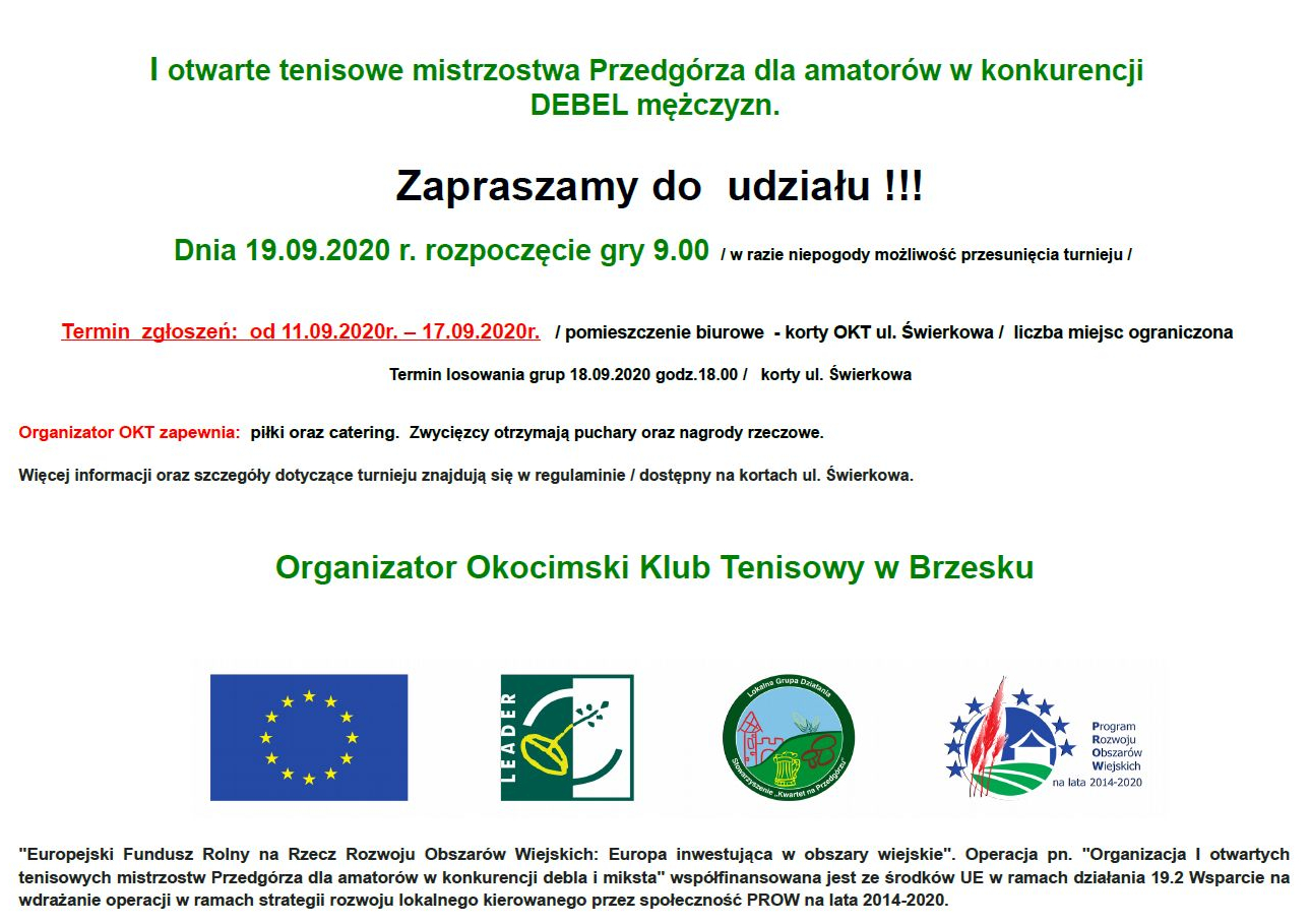 Mistrzostwa Przedgórza dla amatorów w konkurencji par deblowych