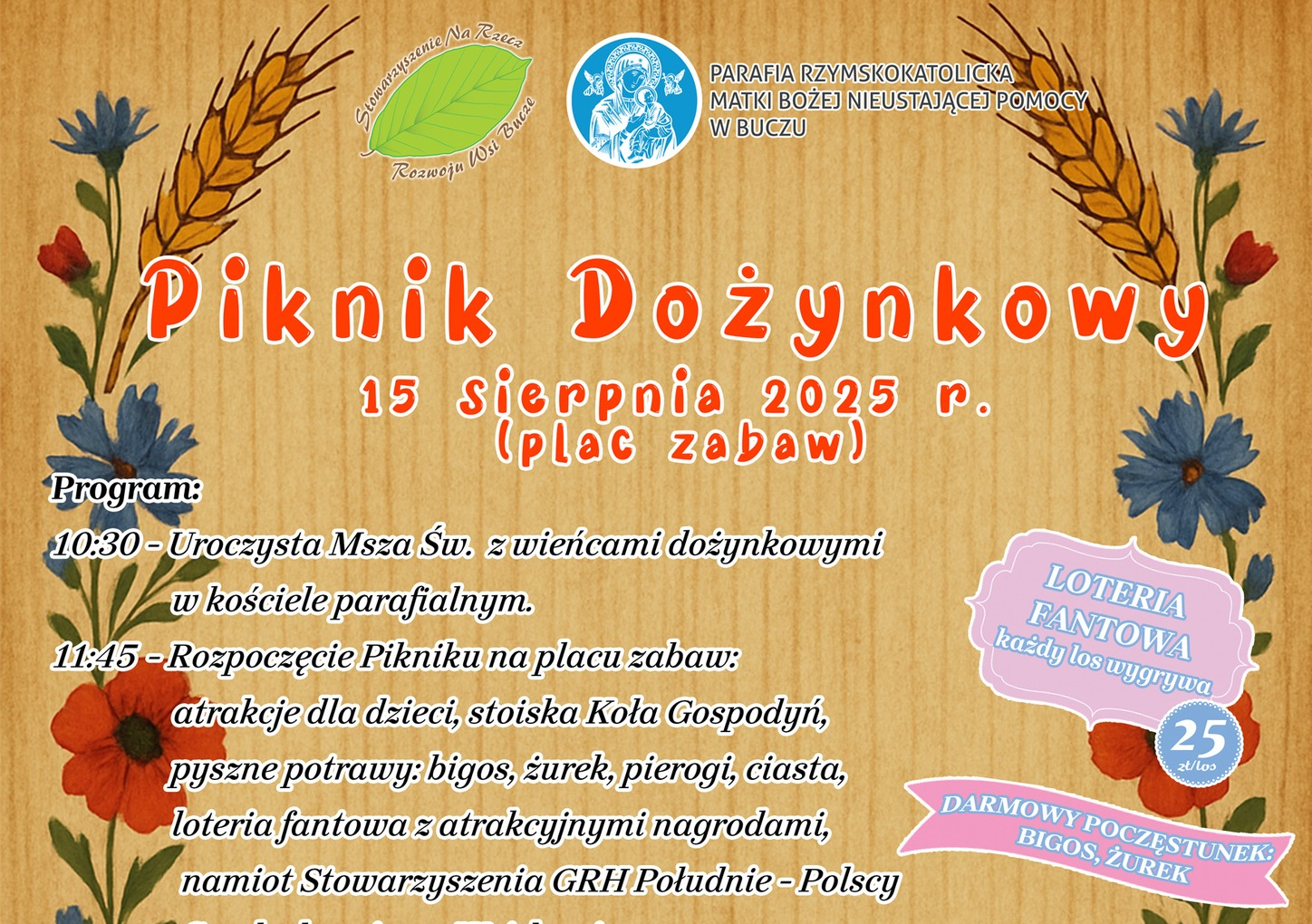 Piknik dożynkowy w Buczu
