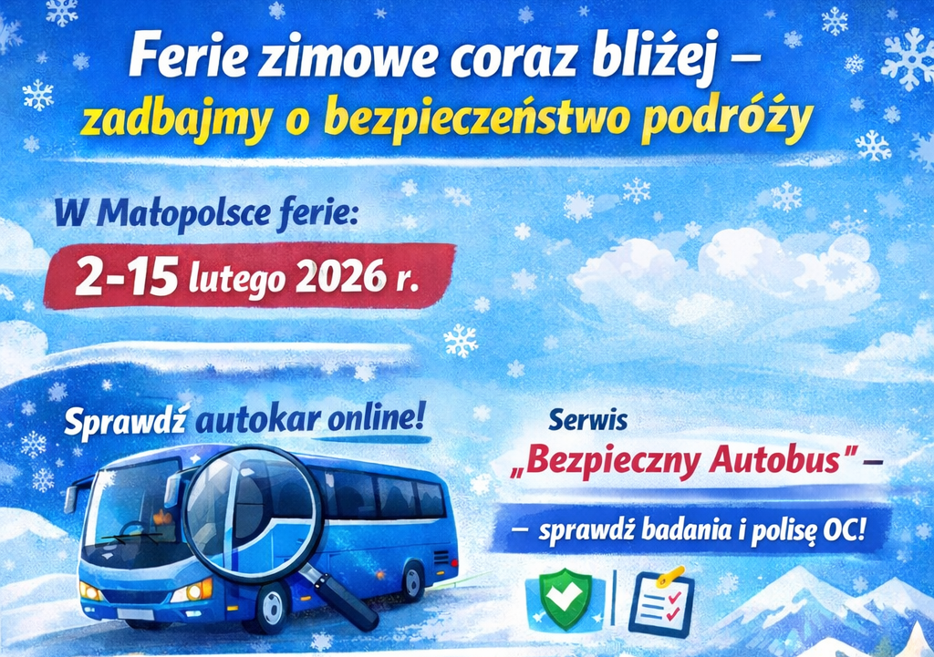 Bezpieczne ferie – sprawdź autobus