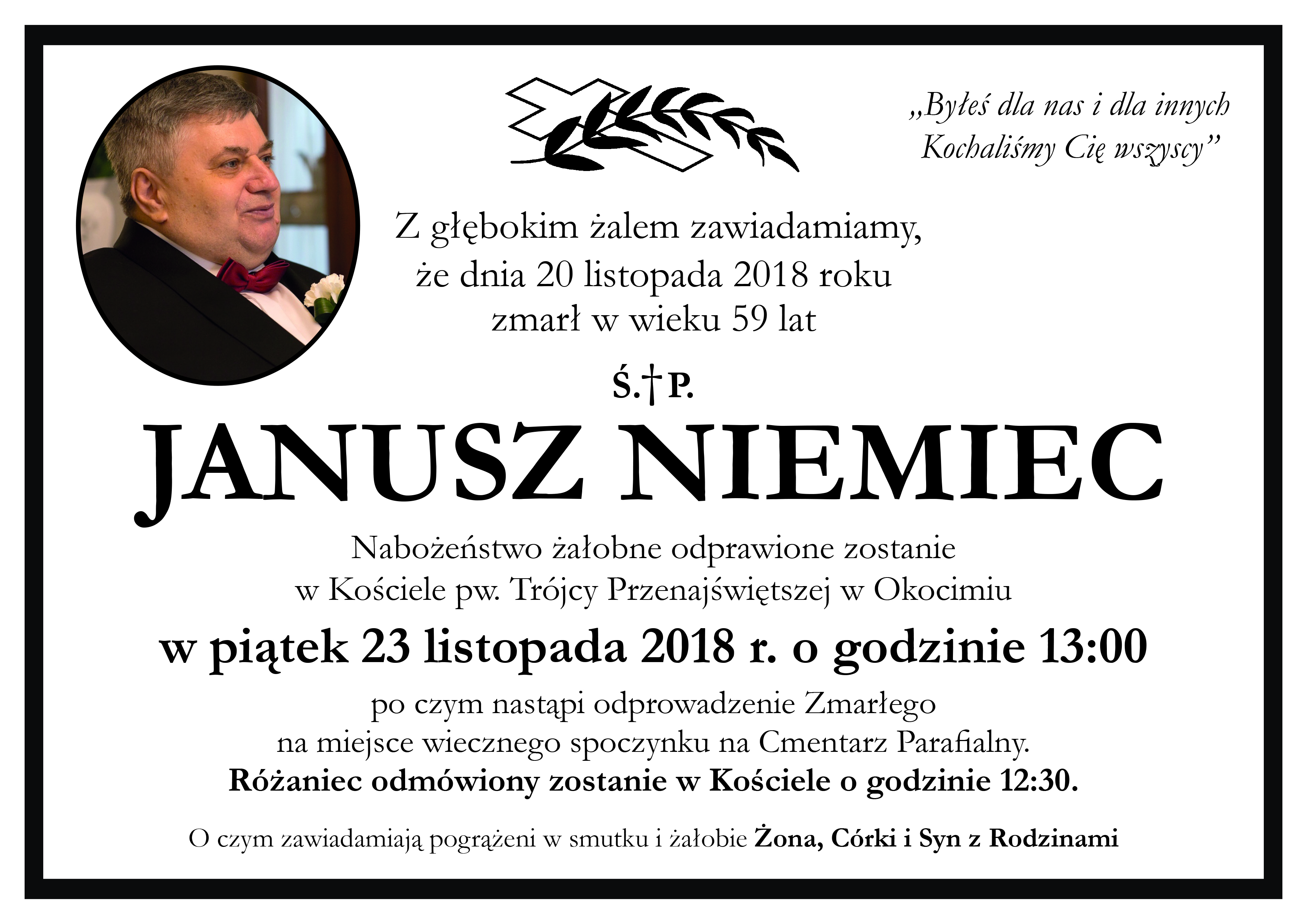 Zmarł Janusz Niemiec
