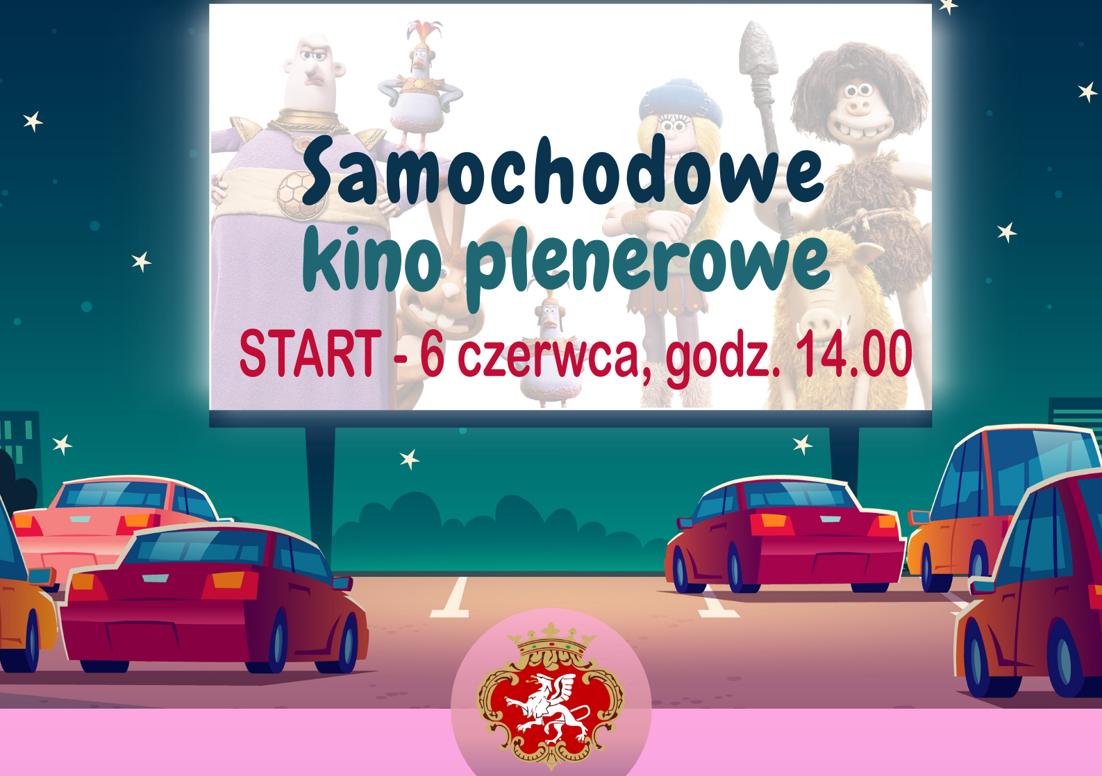 Samochodowe kino plenerowe w Brzesku