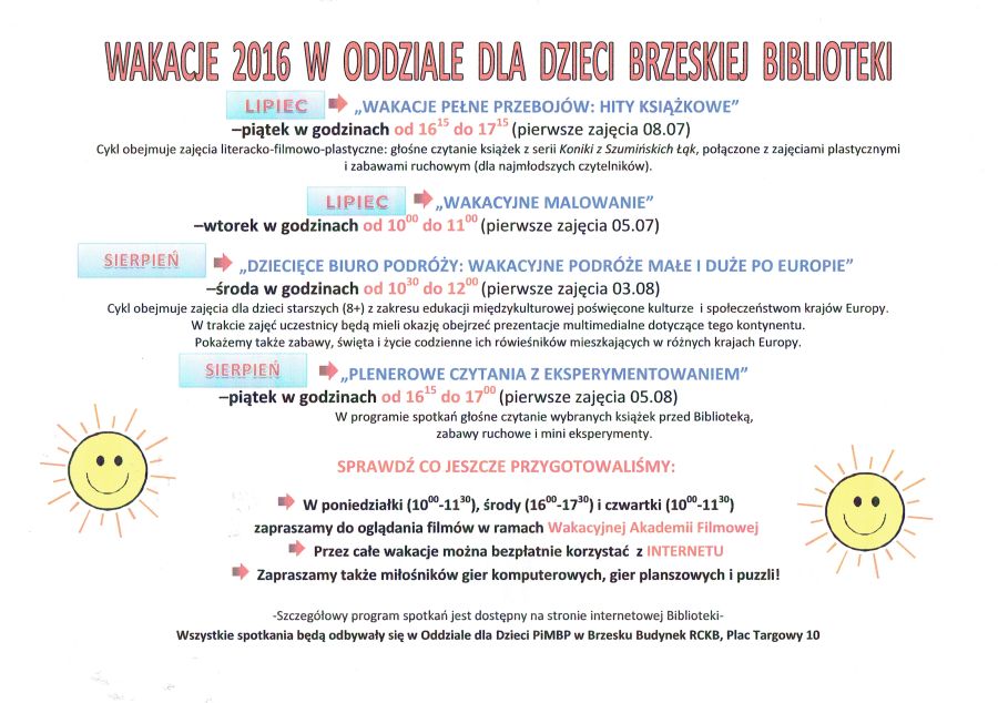 Wakacje w bibliotece