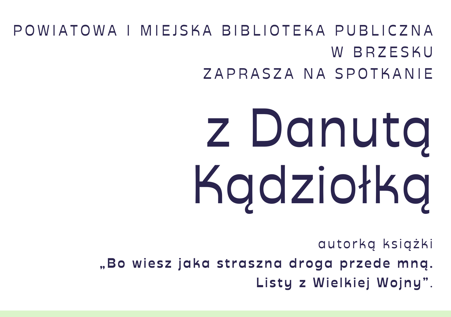 Spotkanie autorskie z Danutą Kądziołką