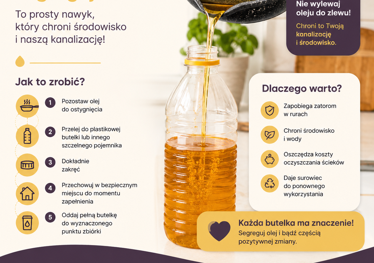 Zużyty olej po smażeniu – jak przechowywać go w domu i dlaczego warto go segregować?
