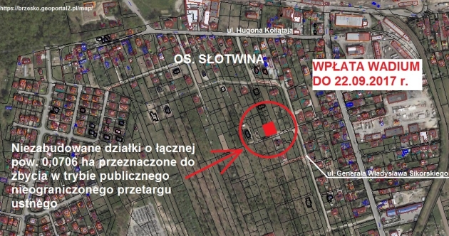 Działki na terenie Osiedla Słotwina do sprzedania