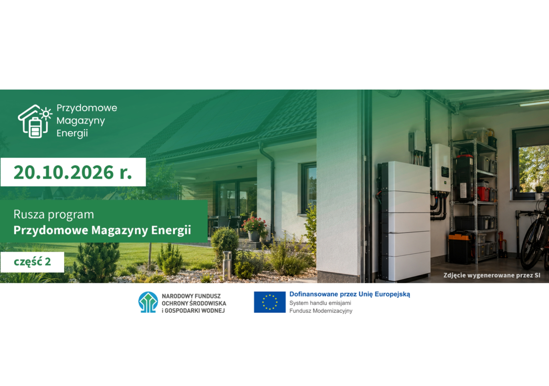 NFOŚiGW uruchamia nabór wniosków na dofinansowanie przydomowych magazynów energii