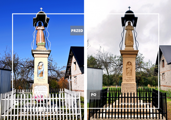 Odnowiona kapliczka przy Gibałówce