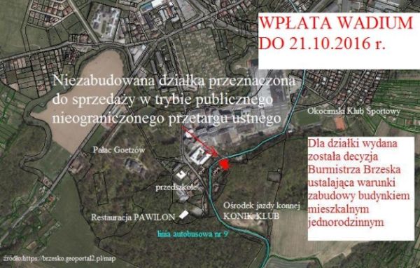 Do sprzedania działka przy ul. Okocimskiej