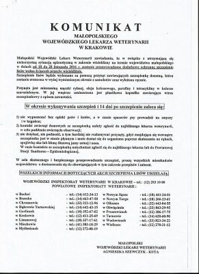 Komunikat dla mieszkańców