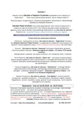 Szansa dla ośrodka w Piaskach Drużkowie