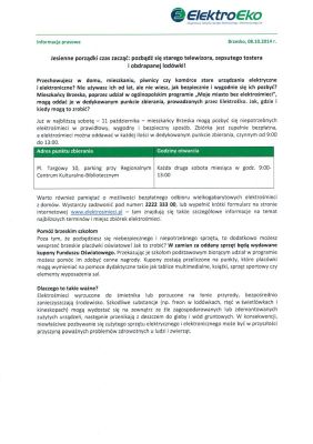 Bezpłatna zbiórka elektrośmieci