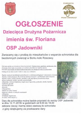 Młodzi strażacy z OSP Jadowniki apelują.