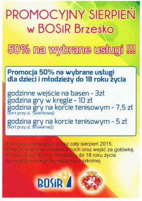 Promocyjny sierpień w BOSiR