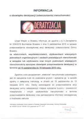 Informacja dla mieszkańców