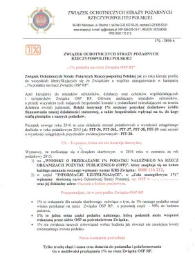 1% podatku za 2015 rok