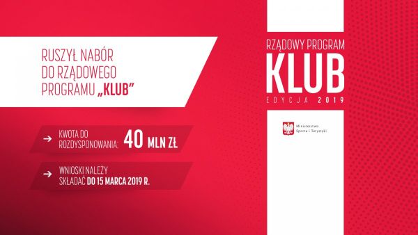 Ruszył nabór wniosków do rządowego programu „Klub”