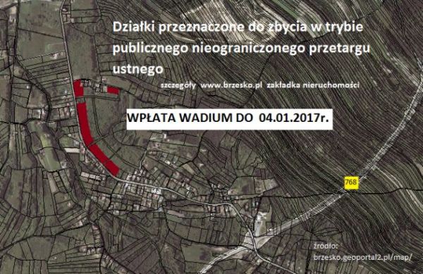 Zbycie  niezabudowanej nieruchomości gruntowej położonej w Mokrzyskach