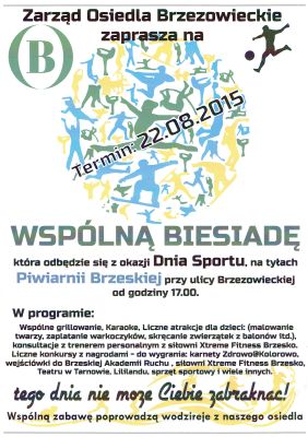 Biesiada na osiedlu Brzezowieckie