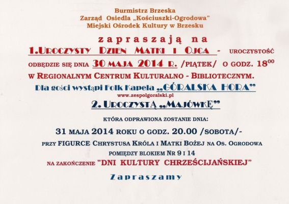 Uroczysty Dzień Matki i Ojca