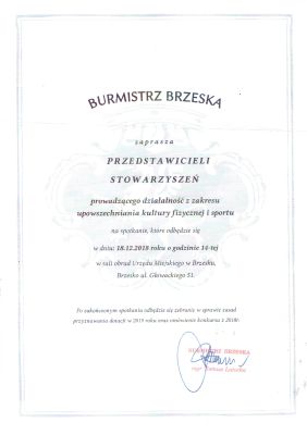 Burmistrz Brzeska zaprasza