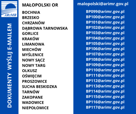 KOMUNIKAT dotyczący pracy ARiMR