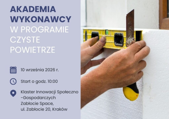 Szkolenie dla wykonawców programu „Czyste Powietrze” – 10 września w Krakowie