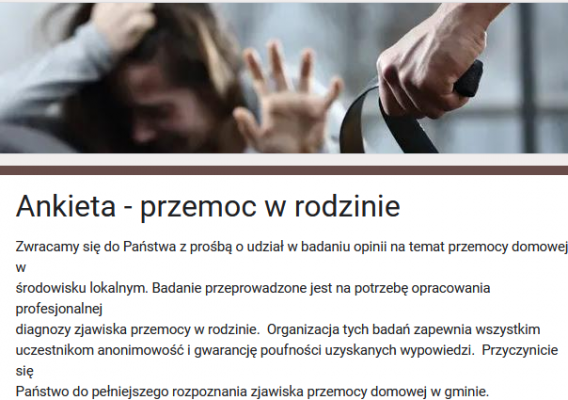 Przemoc w rodzinie - ANKIETA
