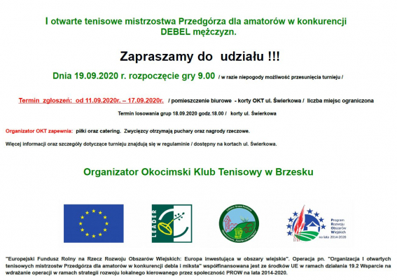 Mistrzostwa Przedgórza dla amatorów w konkurencji par deblowych