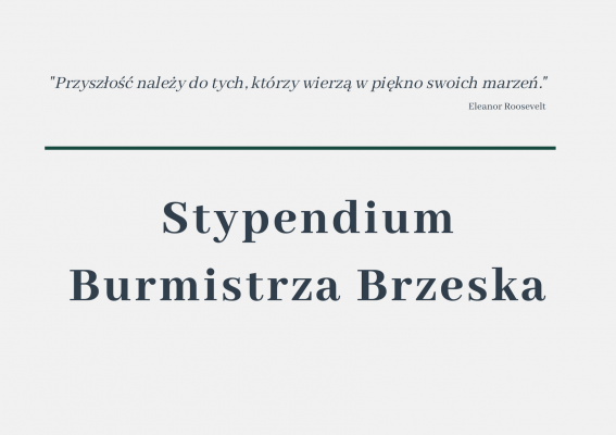 Stypendia burmistrza Brzeska