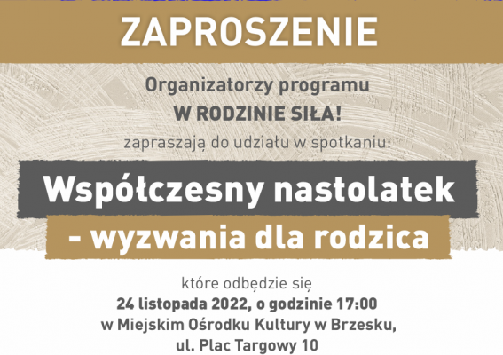 "W rodzinie siła" - bezpłatne porady i wykłady